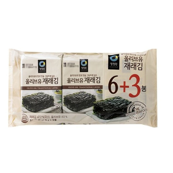 [Chungjungone] Seasoned Seaweed Snack with Olive Oil 40.5g -