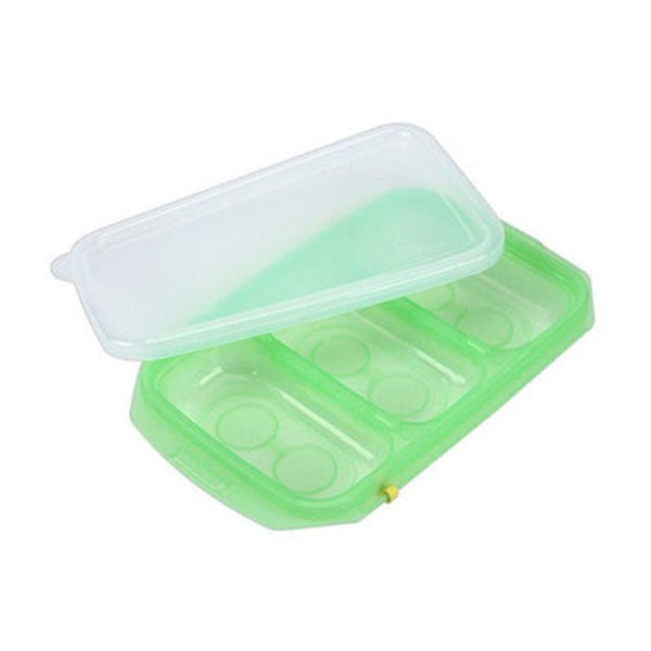 [Jm Green] Food Freezer Tray with Lid (3 cavity) - Daily 