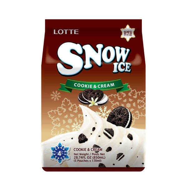 [Lotte] Cookie & Cream Ice Shake 130ml*5pk - 