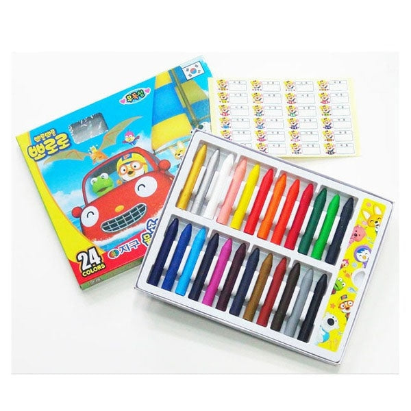 Pororo Crayon 24 Color - Daily Supplies